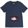 September Peeking Out Asian Baby Girl V-Neck Tee