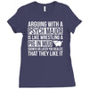 arguing with a psych major Ladies Fitted T-Shirt