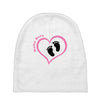 Baby Girl with Heart Any Name Customized Baby Beanies