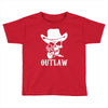 outlaw cow boy motor bike Toddler T-shirt