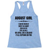 Super August Girl Racerback Tank
