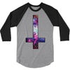 inverted galaxy cross funny  religion banter space fashion new 3/4 Sleeve Shirt