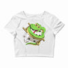 funny snake Crop Top