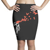 banksy headshot butterfly Pencil Skirts