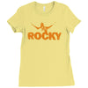new rocky balboa stallone dark blue logo movie Ladies Fitted T-Shirt