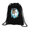 frozen banana Drawstring Bags
