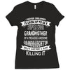 Super Cool Grandmother Of A Freaking Awesome Granddaughter Ladies Fitted T-Shirt