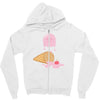 ice cream ghost Zipper Hoodie