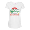 we wish you happy holidays &amp; merry christmas Maternity Scoop Neck T-shirt