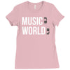 music on world off Ladies Fitted T-Shirt