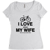 i love when my wife lets me buy another bike Women's Triblend Scoop T-shirt
