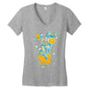space cat Women's V-Neck T-Shirt