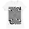 optical illusion Ladies Fitted T-Shirt