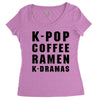 k pop coffee ramen k dramas Women's Triblend Scoop T-shirt