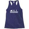 be nice to fat people bear chase funny pub joke Racerback Tank