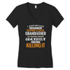 I Never Dreamed I'd Grow Up To Be A Super Cool Grandfather Of Freaking Women's V-Neck T-Shirt