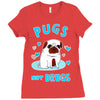 pugs not drugs Ladies Fitted T-Shirt