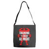 train to beat all might Adjustable Strap Totes