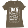 dad number one world's greatest Ladies Fitted T-Shirt