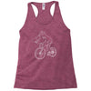 shark riding bicycle bike funny Racerback Tank