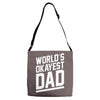 world's okayest dad funny Adjustable Strap Totes