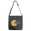 pizza pie chart Adjustable Strap Totes