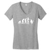 evolution of leprechaun funny  irish ireland st patricks day us Women's V-Neck T-Shirt