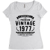 Genuine Premium Vintage 1977 Classic Perfectly Aged Limited Edition Women's Triblend Scoop T-shirt