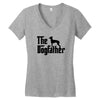 the dogfather italian greyhound Women's V-Neck T-Shirt