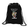 my body is a garden, not a graveyard black Drawstring Bags