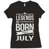 legends are born in july Ladies Fitted T-Shirt