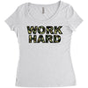 Work Hard Women's Triblend Scoop T-shirt