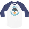 crazy penguin lady 3/4 Sleeve Shirt