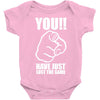 you have just lost the game  funny computer internet humour Baby Bodysuit