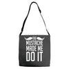 mustache made me do it funny Adjustable Strap Totes