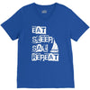 eat sleep sail repeat V-Neck Tee