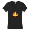 fire Women's V-Neck T-Shirt