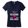 Reading Yoga Wine Balance Women's V-Neck T-Shirt