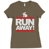 run away rabbit Ladies Fitted T-Shirt
