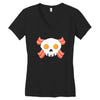 Bacon Egg Skull Women's V-Neck T-Shirt
