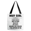 Super May Girl Tote Bags