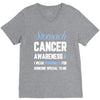 stomach cancer awaneress i wear periwinkle for someone special to me V-Neck Tee