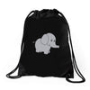 elephant cute Drawstring Bags