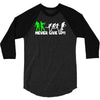 zombie never give up fun 3/4 Sleeve Shirt