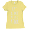 eat a lot sleep a lo Ladies Fitted T-Shirt
