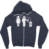 bla bla bla  fun shirt herrentag kult Zipper Hoodie