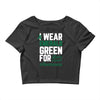 i wear emerald green for liver cancer awareness Crop Top