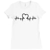 Heart Beat Ladies Fitted T-Shirt