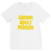 grown adult person V-Neck Tee