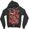 rood en wit Zipper Hoodie
